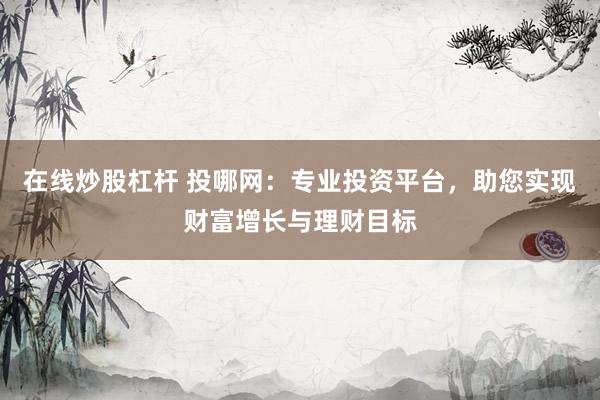 在线炒股杠杆 投哪网：专业投资平台，助您实现财富增长与理财目标